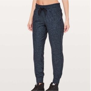 Lululemon Ready to Rulu jogger sweat pants heathered navy/black W5BCJS Size 6